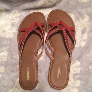 Brown Braided Flip Flop